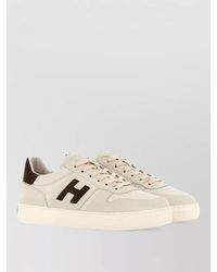 Hogan - H668 Leather Low Top Lace Up Sneakers - Lyst