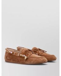 Stuart Weitzman - Majorca Suede Loafer Moccasin Beads Laces - Lyst