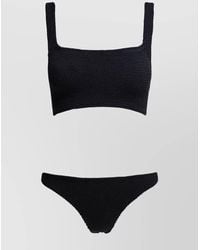 Hunza G - High-Cut Leg Square Neckline Textured Fabric Two-Piece Set - Lyst