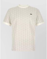 Lacoste - Monogram Jacquard Polo Shirt - Lyst