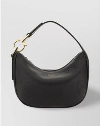 Ferragamo - Mini Calf Leather Hobo Shoulder Bag - Lyst