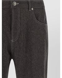 Brunello Cucinelli - Virgin Wool Straight-Leg Trousers - Lyst