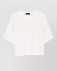 Fabiana Filippi - Wool Cashmere Sequin-Embellished Textured Knit Short-Sleeve Sweater - Lyst