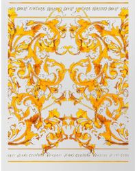 Versace Jeans Couture - Baroque Print Silk Square Foulard Scarf - Lyst