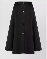 スカート Moschino Flared Black Skirt With Bow-Tie Details Moschino Flared Knee Length Skirt With Bow Accents in Black