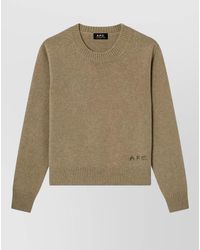 A.P.C. - Wool Boxy Crew Neck Sweater - Lyst