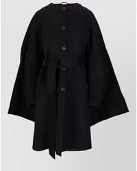 P.A.R.O.S.H. - Long Cape Jacket Belted Waist Design - Lyst