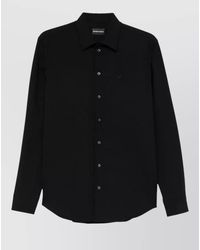 Emporio Armani - Wool Long-Sleeve Shirt - Lyst