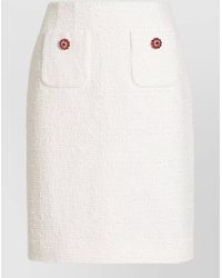 Dolce & Gabbana - Rachel Tweed Midi Skirt Straight Line - Lyst
