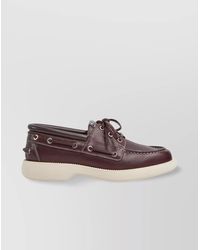 Gucci - Leather Boat Shoes - Lyst