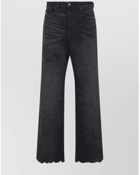 DIESEL - Frayed Hem Five-Pocket Jeans With Back Patch - Lyst