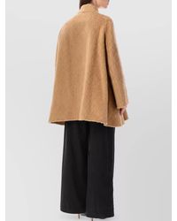 Loewe - Alpaca Wool Relaxed-Fit Short Peplum Coat - Lyst