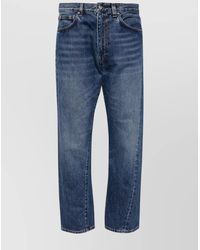 TOTEME - Denim High-Rise Straight-Leg Cropped Trousers - Lyst