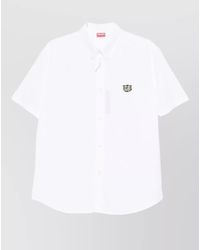 KENZO - Short Sleeves Shirt Button Down Collar - Lyst