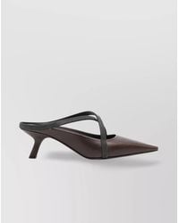 Brunello Cucinelli - Leather Square-Toe Sandals - Lyst