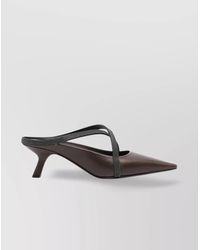 Brunello Cucinelli - Pointed Toe Sandals With Cross Strap Design - Lyst