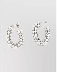 Isabel Marant - Crystal-Embellished Chain-Link Hoop Earrings - Lyst