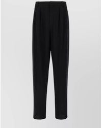 Saint Laurent - Silk Wide-Leg Tailored Trousers - Lyst