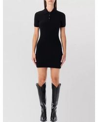 Alexander Wang - Short Sleeve Polo Knit Logo Dress - Lyst