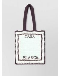 CASABLANCA - Logo Crochet Tote Bag Dual Handles - Lyst