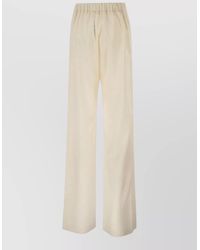 Max Mara - Virgin Wool Straight-Leg Trousers - Lyst