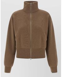 Extreme Cashmere - Cropped High Neck Cardigan Long Sleeves - Lyst