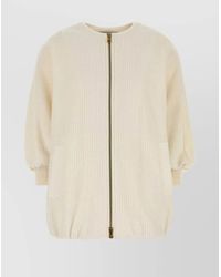Max Mara - Wool And Cashmere Zip-Up Fitted Jacket - Lyst