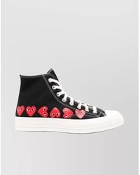 COMME DES GARÇONS PLAY - Canvas Heart Print Low Top Sneakers - Lyst