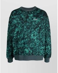 Nike - Cotton Blend Abstract-Print Logo-Print Crewneck Sweatshirt - Lyst