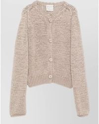 forte_forte - Cashmere Blend Knit Cardigan Round Neck - Lyst
