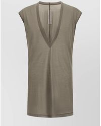 Rick Owens - 'Dylan' Sleeveless V Neck T-Shirt - Lyst