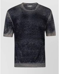 Original Vintage - Linen T-Shirt Round Neck Short Sleeves - Lyst