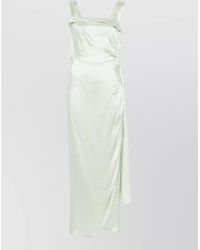 Maison Margiela - Silk Draped Sleeveless Maxi Dress - Lyst