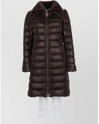 Herno - Long Puffer Coat Quilted Texture High Collar - Lyst
