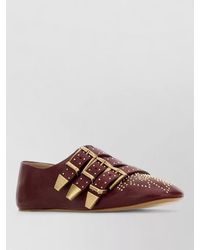 Chloé - Susan Ballerinas Pointed Toe Studded Detail - Lyst