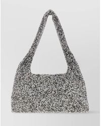 Kara - Crystal Mesh Fabric Embellished Shoulder Bag - Lyst