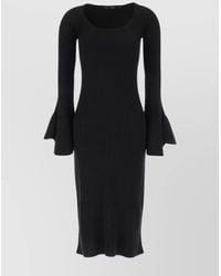Proenza Schouler - Silk Blend Midi Dress - Lyst