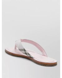 Burberry - Slides And Flip Flops Patterned Strap - Lyst