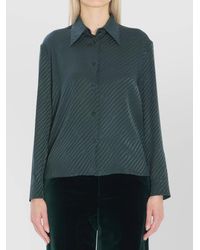 Gucci - Jacquard Silk Shirt With Gg Cross - Lyst