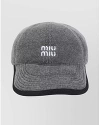 Miu Miu - Stylish Hats With Curved Brim And Soft Texture - Lyst