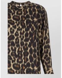 Alberto Biani - Silk Dress Long Sleeves High Neckline - Lyst