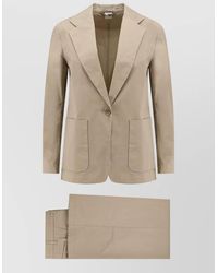 Aspesi - Stretch Cotton Suit Blazer And Trousers - Lyst
