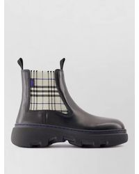 Burberry - Creeper Chelsea Low Ankle Boots Leather - Lyst
