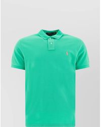 Polo Ralph Lauren - Ribbed Collar Polo Shirt With Short Sleeves - Lyst
