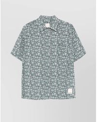 Emporio Armani - Linen Blend Shirt All-Over Print - Lyst