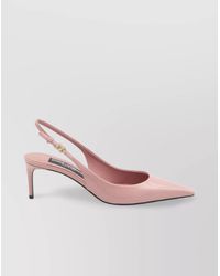 Dolce & Gabbana - Leather Slingback Pumps - Lyst