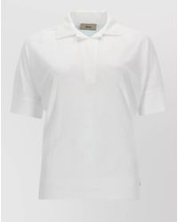 Herno - Short Sleeve Polo Knit Top - Lyst