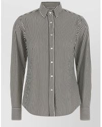 Xacus - Striped Long-Sleeve Shirt - Lyst