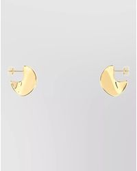 Bottega Veneta - Small Disc Stud Earrings Polished Finish - Lyst