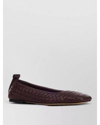 Bottega Veneta - Flat Sole Round Toe Woven Ballerina Shoes - Lyst